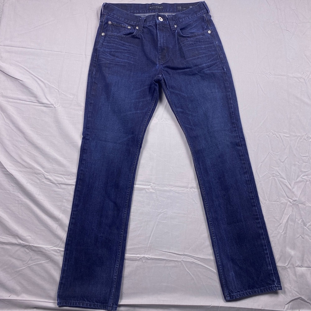Bullhead Denim Co Slim Fit Jeans Mens 32x34 Denim Dark Wash Blue Casual Everyday